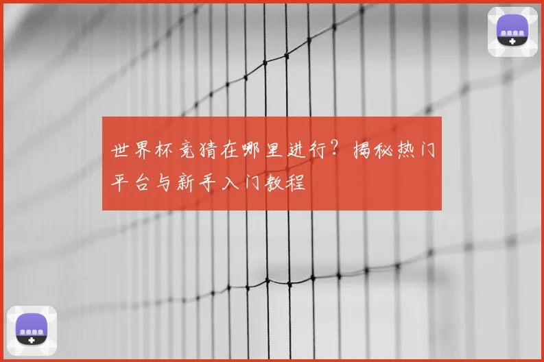 世界杯竞猜在哪里进行？揭秘热门平台与新手入门教程