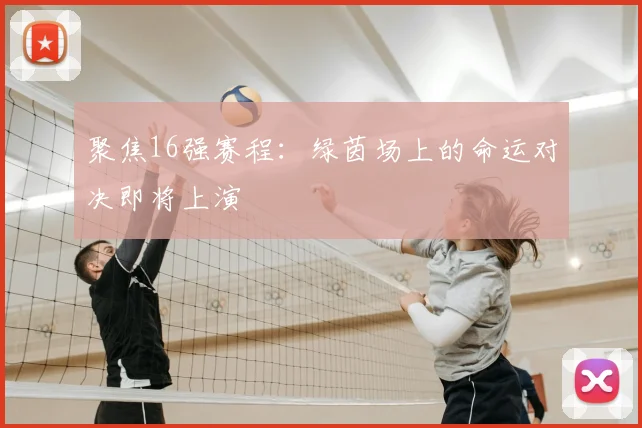 聚焦16强赛程：绿茵场上的命运对决即将上演