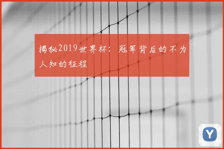 揭秘2019世界杯：冠军背后的不为人知的征程